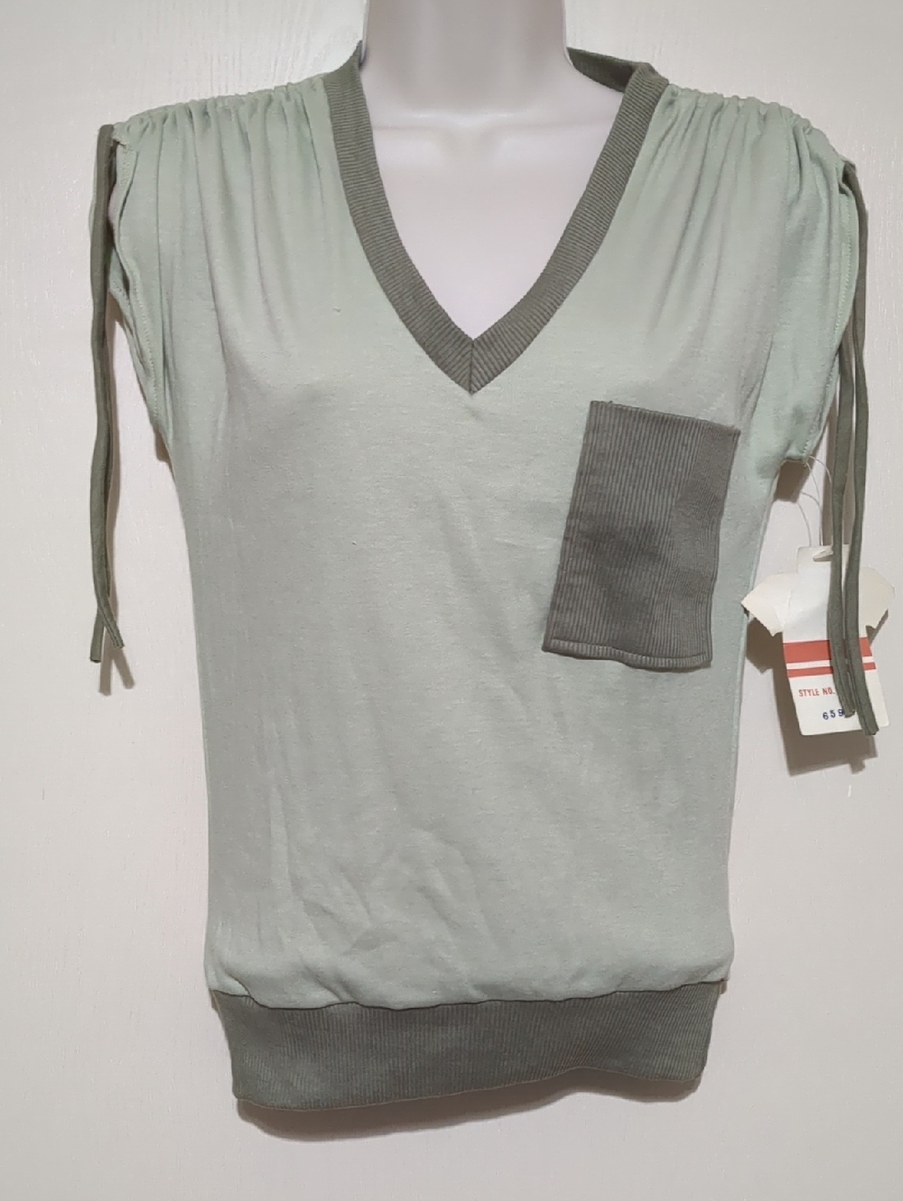 Vintage Jack Jack women's Green blouse Size Small NWT